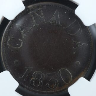 LC-13A NGC EF-45 Halfpenny token 1830 Bas Lower Canada Montreal Breton 532