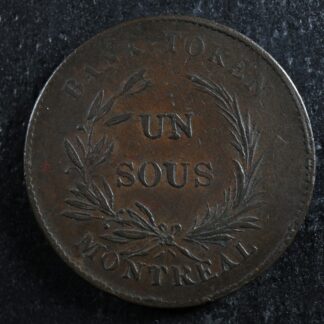 LC-2A2 Un Sous token Lower Bas Canada Bank of Montreal Québec Bouquet Breton 713