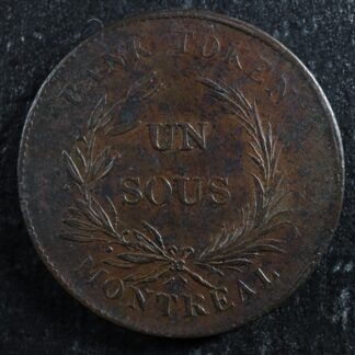 LC-2A2 Un Sous token Lower Bas Canada Bank of Montreal Québec Bouquet Breton 713