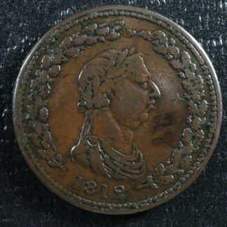 LC-47A2 One Penny token 1812 Lower Bas Canada Quebec Tiffin Commerce Breton 957
