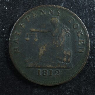 LC-48-17 Halfpenny token 1812 Lower Bas Canada Quebec Tiffin Breton 960