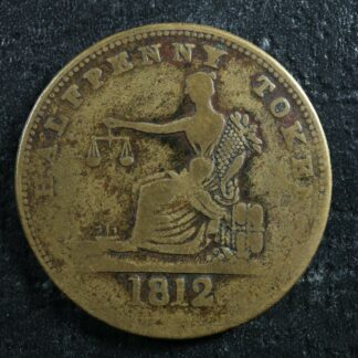 LC-48B1 TF-20 Halfpenny token 1812 Lower Bas Canada Quebec Tiffin Breton 960