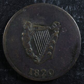 LC-60-11 1820 token Lower Bas Canada Quebec Bust and Harp Breton 1012