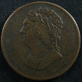 LC-60-12 1820 token Lower Bas Canada Quebec Bust and Harp Breton 1012