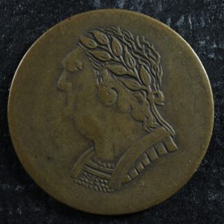 LC-60-15 1820 token Lower Bas Canada Quebec Bust and Harp Breton 1012