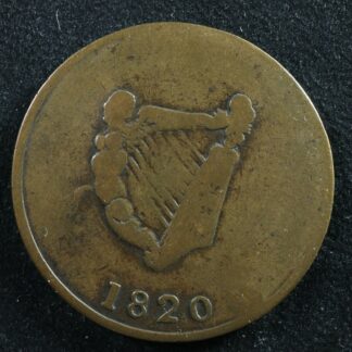 LC-60-24 1820 token Lower Bas Canada Quebec Bust and Harp Breton 1012