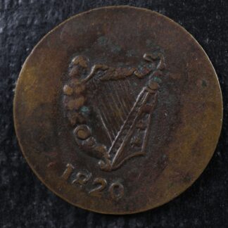 LC-60-3 1820 token Lower Bas Canada Quebec Bust and Harp Breton 1012