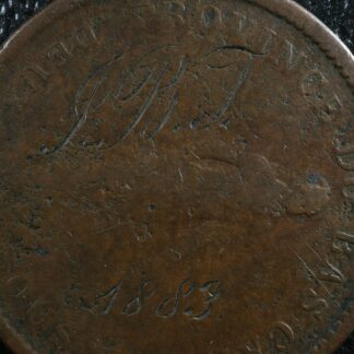 Love-token-1883-on-a-LC-9A-One-Penny-Deux-sous-1837-Bas-Lower-Canada-Breton-521-274989215734-2
