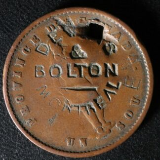 MT-2B2 Devins & Bolton Small Counterstamp on PC-3 1852 Quebec Montreal Canada