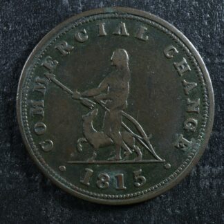 NS-12 Halfpenny token 1815 Canada Nova Scotia Commercial Change ship Breton 885