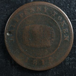 NS-13A1 Halfpenny token 1815 W. White Canada Nova Scotia Halifax Breton 890