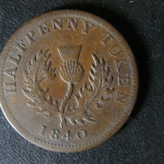 NS-1E2 Halfpenny token 1840 Medium 0 Canada Nova Scotia PNS-505 Breton 874