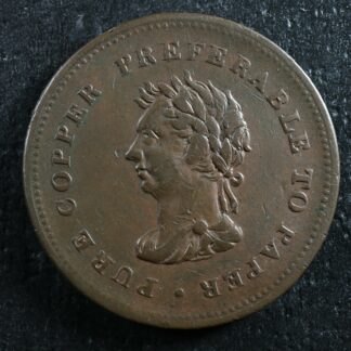 NS-22A Copper token 1838 Trade & Navigation Canada Nova Scotia Breton 967