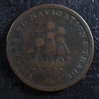 NS-23A1-Halfpenny-token-1815-Nova-Scotia-Canada-Ship-Breton-888-275434790184-2