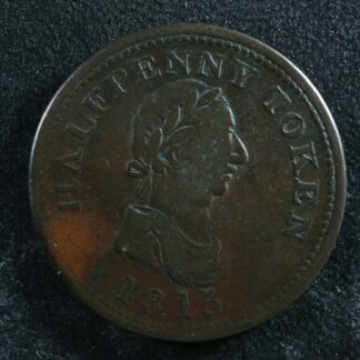 NS-25A3 Halfpenny token 1815 Canada Nova Scotia Breton 886