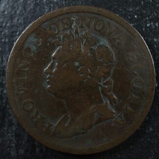 NS-2A2 One penny token 1824 Canada Nova Scotia Thistle Breton 868