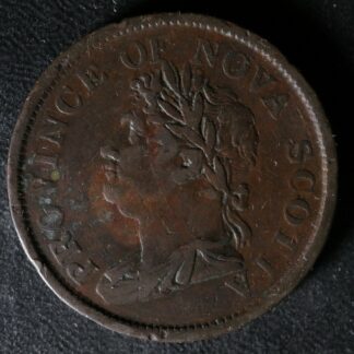 NS-2A4 One Penny token 1824 Canada Nova Scotia PNS-204 Breton 868