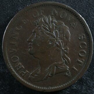NS-2A4 One penny token 1824 Canada Nova Scotia Thistle Breton 868