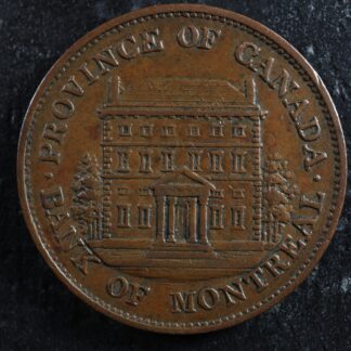 PC-1A2 Halfpenny 1842 token Province of du Canada Montreal Quebec Breton 527