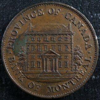 PC-1B3 Halfpenny 1844 token Province of du Canada Montreal Quebec Breton 527