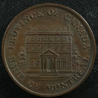 PC-1B5 Halfpenny 1844 token Province of du Canada Montreal Quebec Breton 527