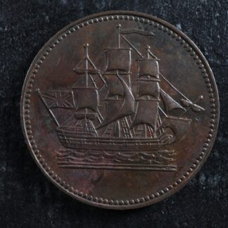 PE-10-32 Ships Colonies & Commerce token PEI Canada Breton 997