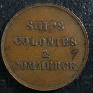 PE-10-9 Ships Colonies & Commerce token PEI Canada Breton 997