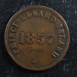 PE-7C1 1857 Prince Edward Island token PEI Canada Breton 919