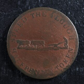 UC-4A1 Halfpenny token Upper Canada No labour No bread Breton 1010