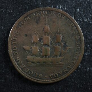 UC-5A1 Upper Canada 1812 token Sir Isaac Brook Brock ship Breton 723