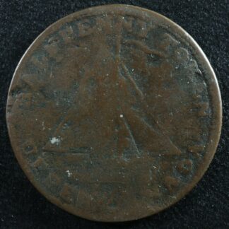 UC-8A1-Mule-Halfpenny-token-1815-Upper-Canada-Commercial-Change-ship-Breton-726-274859575534-2