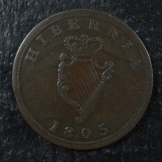 WE-5B1 Hibernia 1805 Field Marshal Wellington token Canada Harp Breton 976