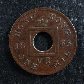 1 mil 1865 Hong Kong KM#2 Bronze 香港