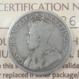 10 cents 1913 Broad Leaves ICCS G-6 Canada King George V silver c ¢ BL dime