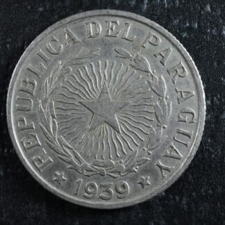 10 pesos 1939 Paraguay KM#19 Copper-Nickel Paraguái