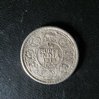 1/4 rupee 1919 (c) British India KM#518 Inde britannique King George V quarter r