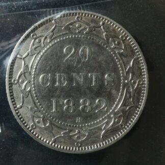 20-cents-1882H-Newfoundland-ICCS-EF-40-Canada-Queen-Victoria-c-NFLD-274632916505-2
