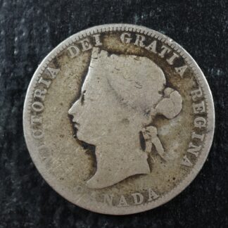 25 cents 1880H Wide 0 Canada silver Queen Victoria c ¢ quarter W0 G-4