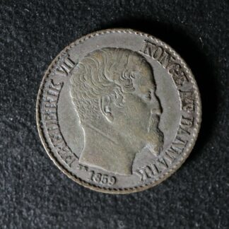 5 cents 1859 Danish West Indies KM#65 silver Antilles danoises Dansk Vestindien