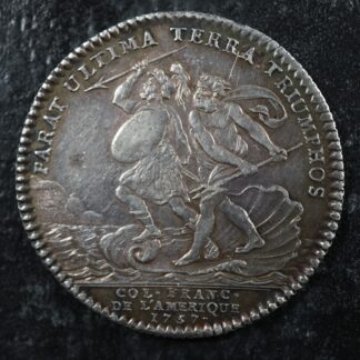 Breton 518 1757 Franco-American original silver Jeton token Mars Neptune