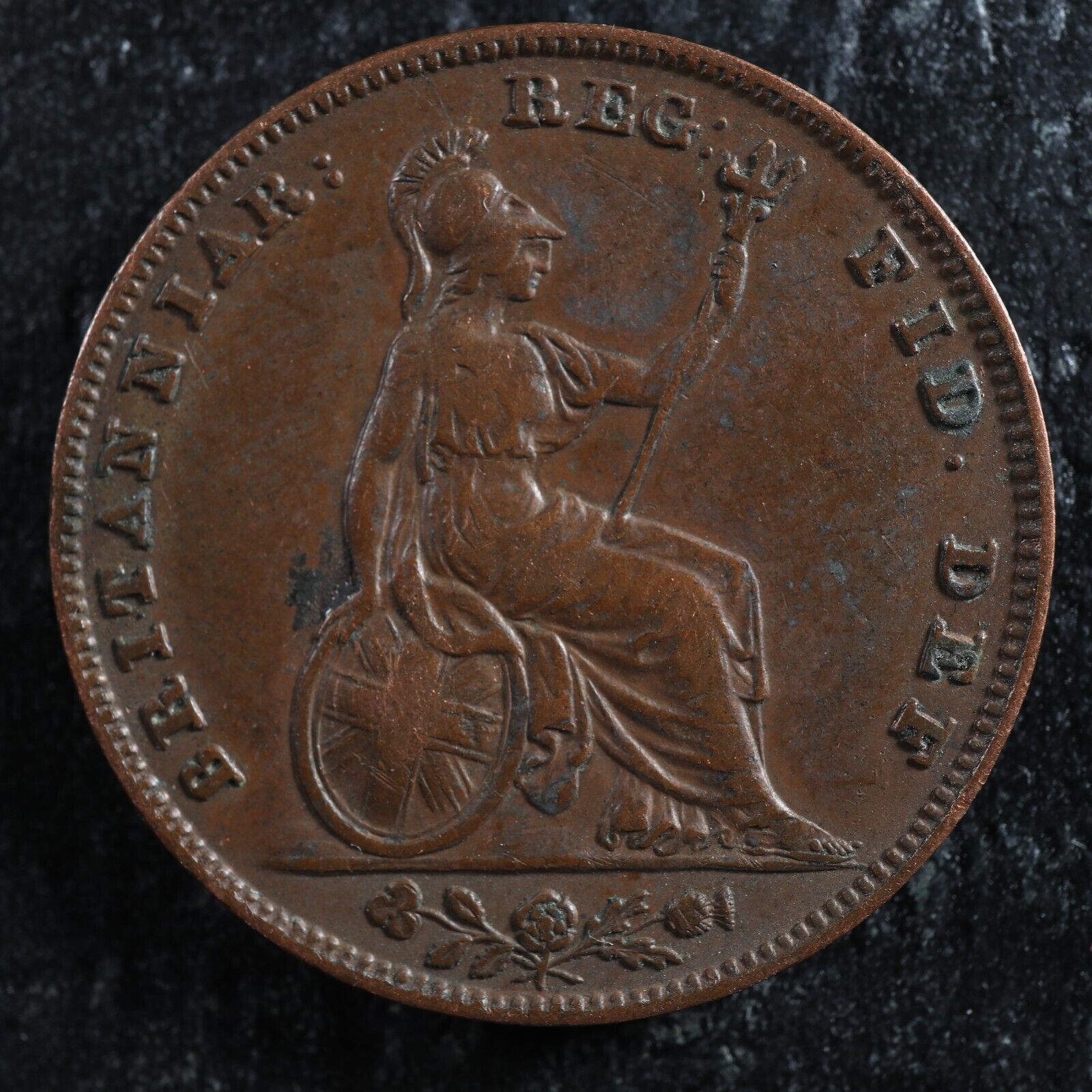 Farthing-1839-Great-Britain-KM725-Copper-one-UK-GB-Grande-Bretagne-14-275677124875-2