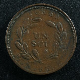 LC-25A1 Bouquet Sou token Montreal Lower Bas Canada Quebec Breton 683