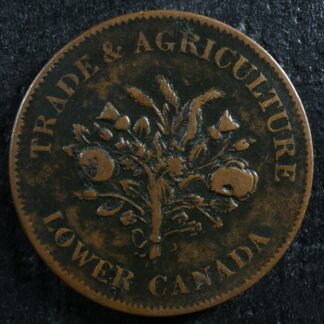 LC-3A3 Un Sous token Lower Bas Canada Bank of Montreal Québec Bouquet Breton 714