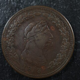 LC-47C1 One Penny token 1813 Lower Bas Canada Quebec Tiffin Commerce Breton 958
