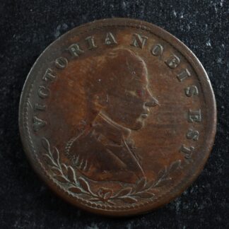 LC-49A2 Halfpenny token Victoria Nobis Est Bas Lower Canada Breton 982