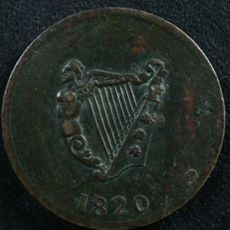 LC-60-11 1820 token Lower Bas Canada Quebec Bust and Harp Breton 1012