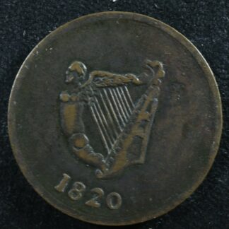 LC-60-9 1820 token Lower Bas Canada Quebec Bust and Harp Breton 1012