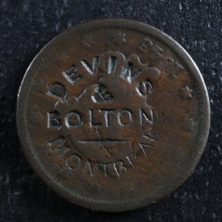 MT-2A2 Devins & Bolton countermark on a Braided Hair USA large one cent 1843