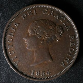 NB-2B2 One penny token 1854 Canada Nouveau New Brunswick Ship Breton 911