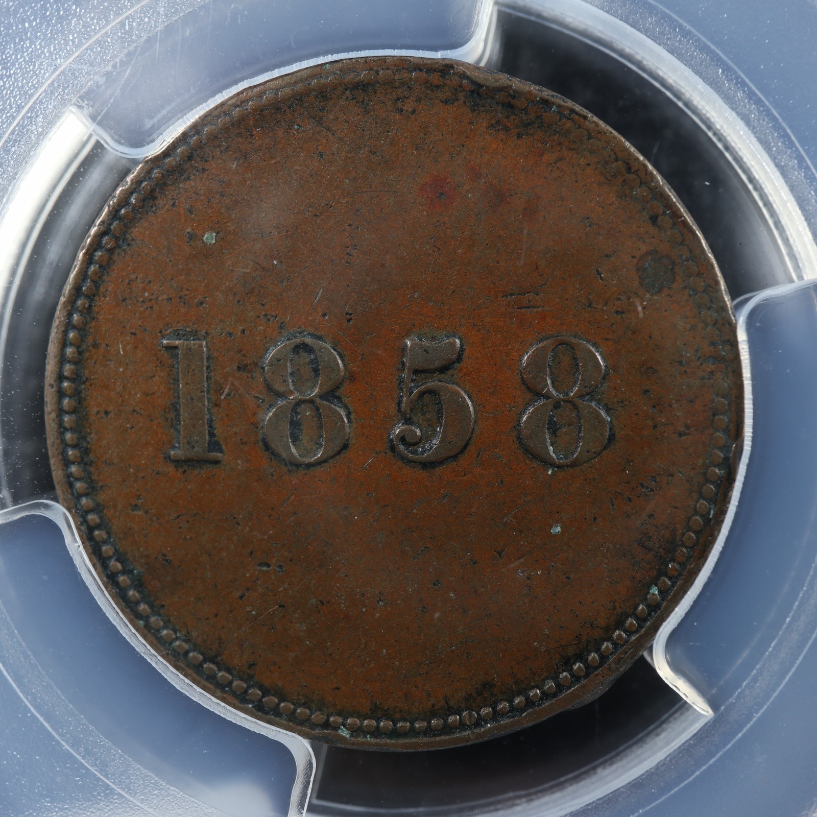 NF-3A1-PCGS-AU-Det-Halfpenny-token-1858-Canada-NFLD-Newfoundland-Ship-Breton-954-278031362345-2
